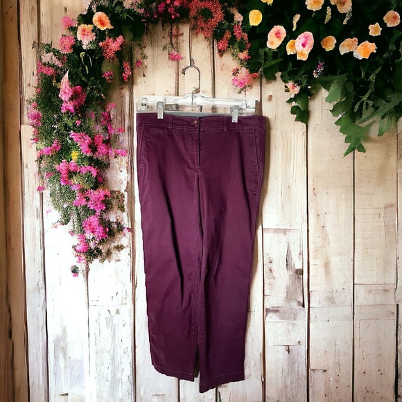 Talbots -‎ Purple Trousers - Sz. 6 - Picture 1 of 10